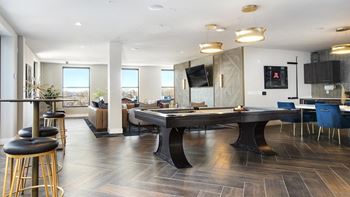 Clubroom lounge with bar & game room